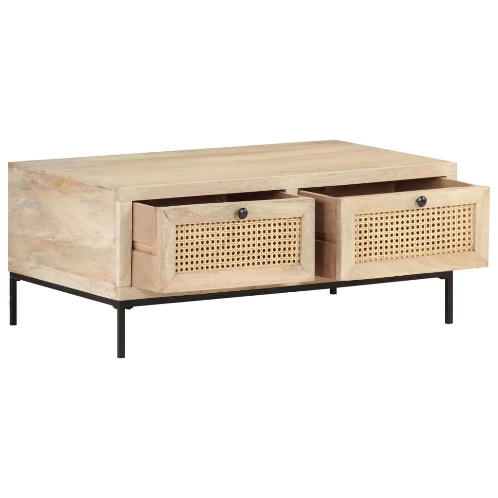 Farmhouse Coffee Table with Drawers - 35.4