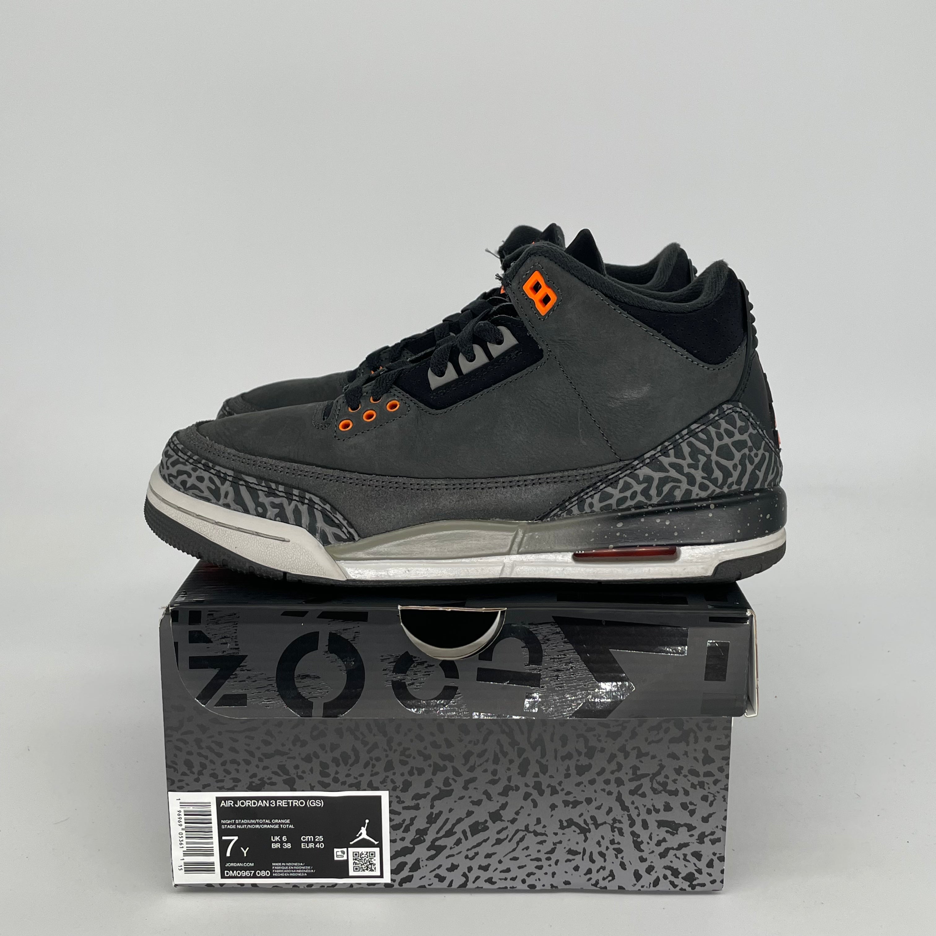 Air Jordan 3 Fear Sneakers - Size 7/8.5W (DM0967-080) - Retro Basketball Shoes for Men & Women - Perfect for Streetwear, Sports & Casual Outfits