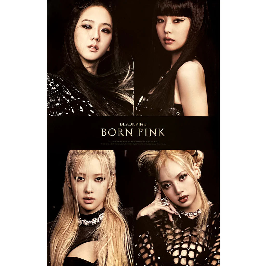 BLACKPINK 2nd Album 'BORN PINK' Official Poster - K-Pop Wall Decor for Fans, Bedroom & Office Display