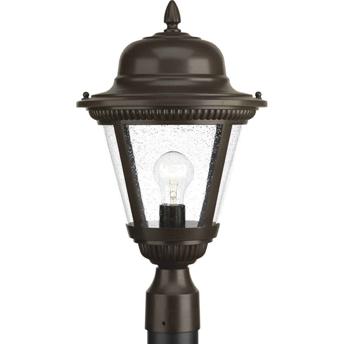 Westport Collection One Light Medium Post Lantern - Outdoor Wall Mounted Lighting for Porch, Garden & Pathway - Weather Resistant & Energy Efficient