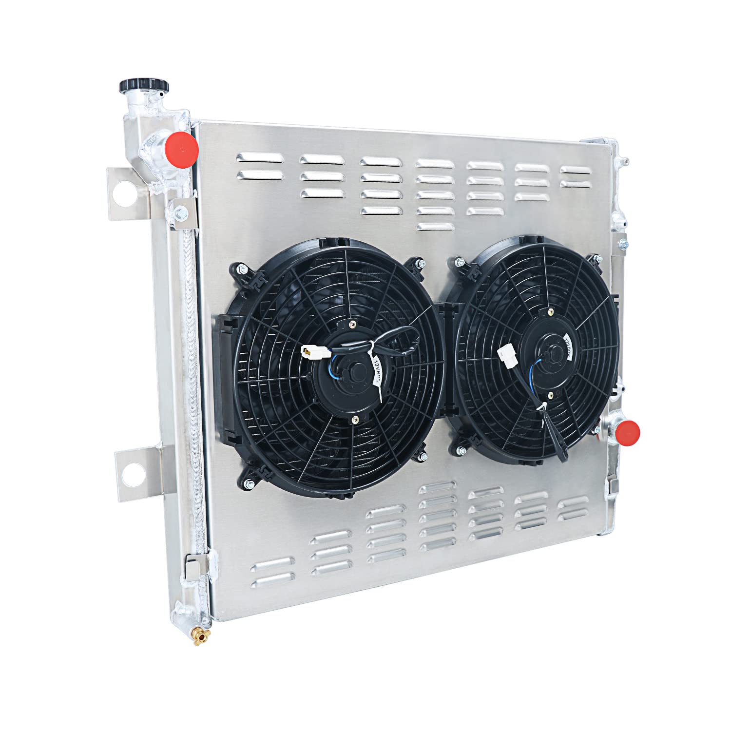 High-Performance Aluminum Radiator Cooler for 2003-2009 Toyota 4Runner & Lexus GX470 4.7L V8 - 2 Row Radiator with Shroud, Fan & Relay Kit - Perfect for Off-Roading, Towing & Extreme Heat Conditions