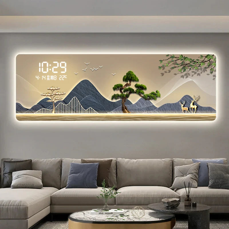 Silent Battery Operated Digital Wall Clock - Large Display with Auto-Dim, Perfect for Bedroom, Office, and Classroom Use