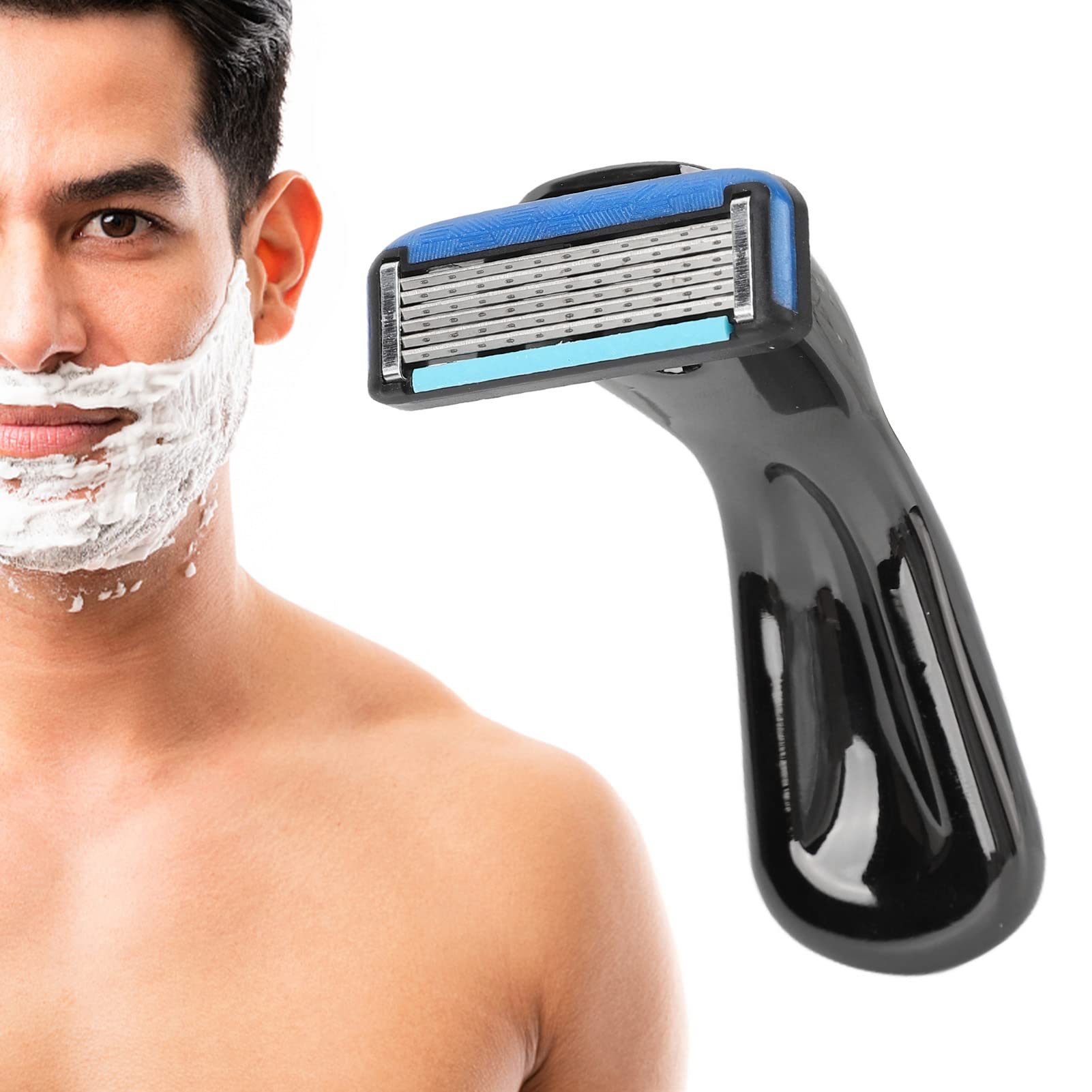 Premium Men's Safety Razor - Gun Black Waterproof Manual Shaving Razor for Barber & Travel | Portable Removable Blade for Smooth Shaving at Home & On The Go