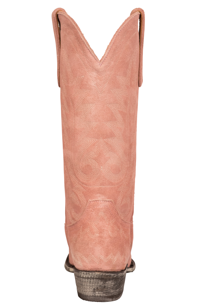 Old Gringo Women's Suede Nevada Cowgirl Boots - Pink Western Booties for Country Dancing, Rodeo & Casual Wear
