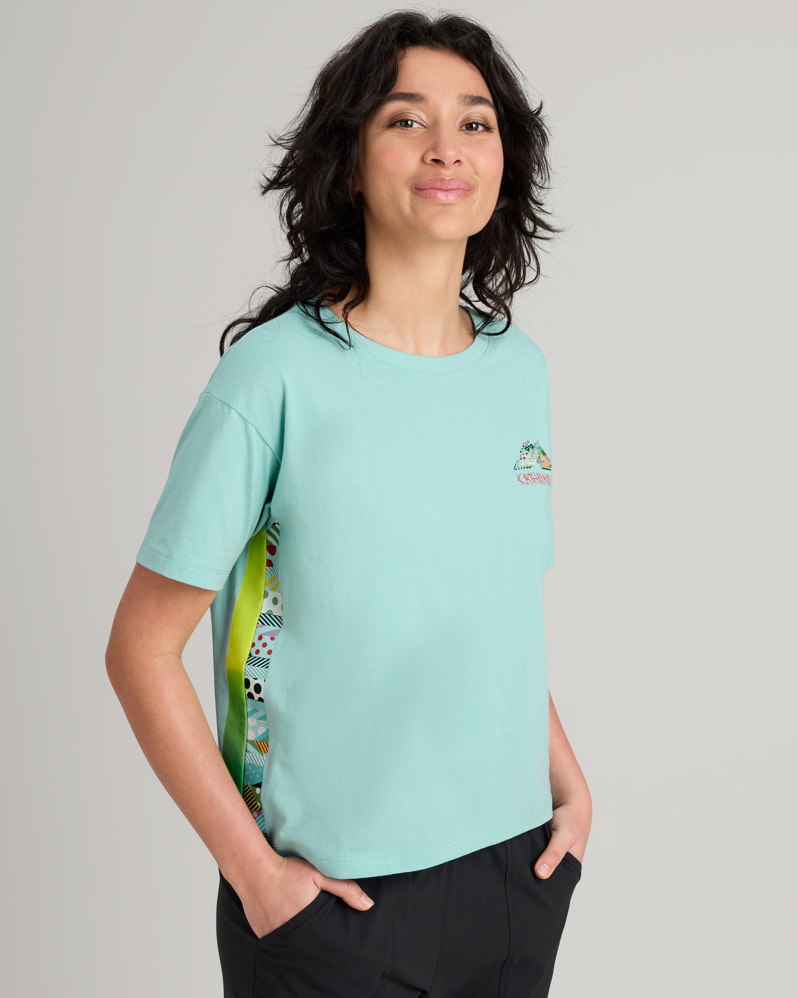 Jason Woodside Prism Women's Organic Cotton T-Shirt | Splash Print | Eco-Friendly Casual Tee for Summer Outfits & Beach Wear