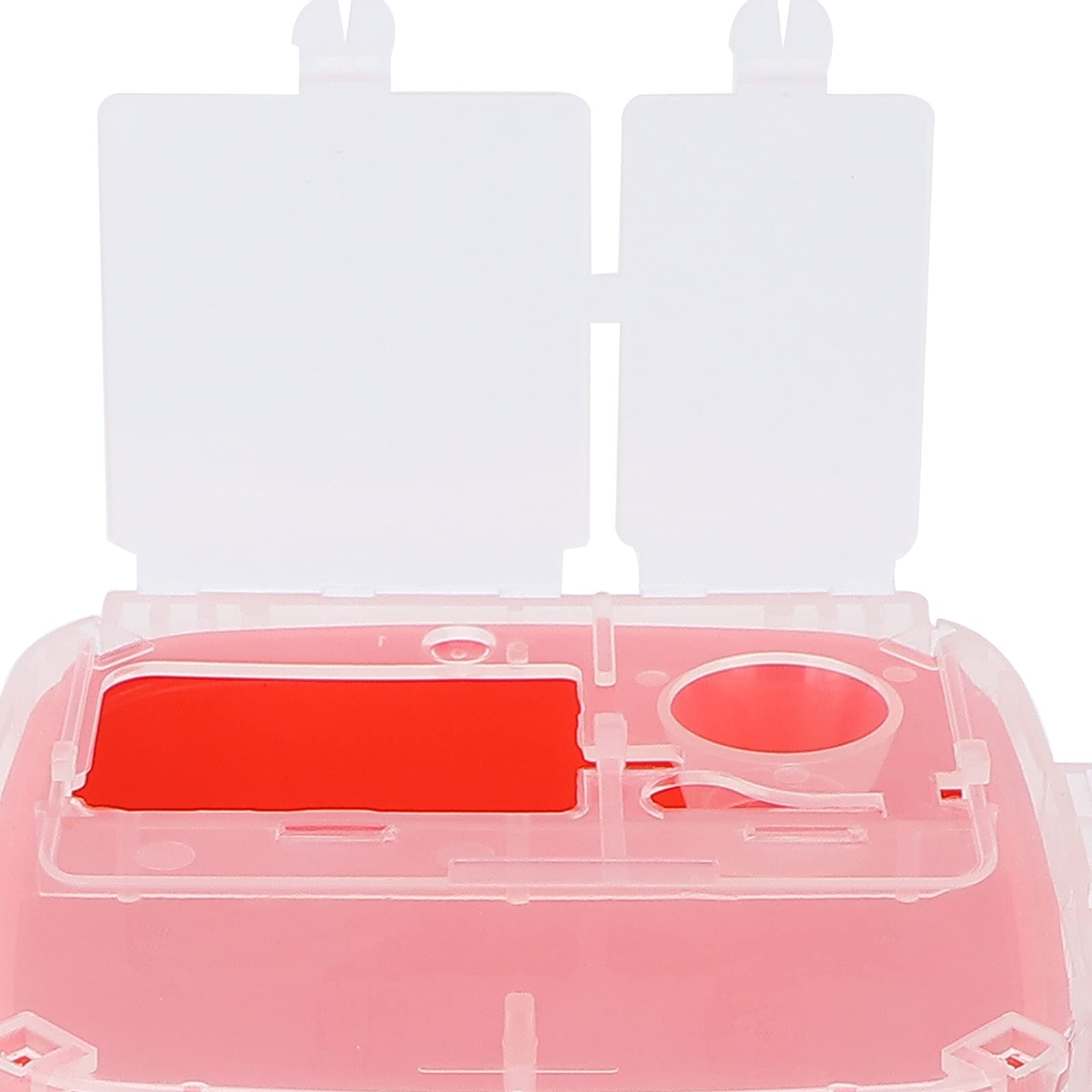 Ubersweet® Non-Toxic Needle Disposal Container Box - Safe Sharps Disposal for Beauty Salon, Hair Salon & Tattoo Studio - Red | Professional Medical Waste Solution for Acupuncture, Piercing & Cosmetic Procedures