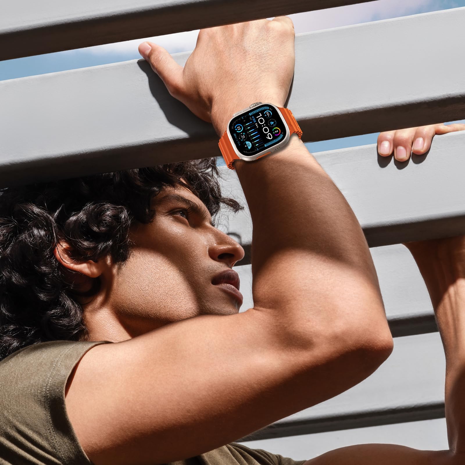 6 Pack Sport Bands for Apple Watch Ultra/Ultra 2/Series 4-9 (44mm 45mm 46mm) - Breathable Trail Alpine Ocean Bands for Men & Women - Perfect for Running, Swimming & Outdoor Activities