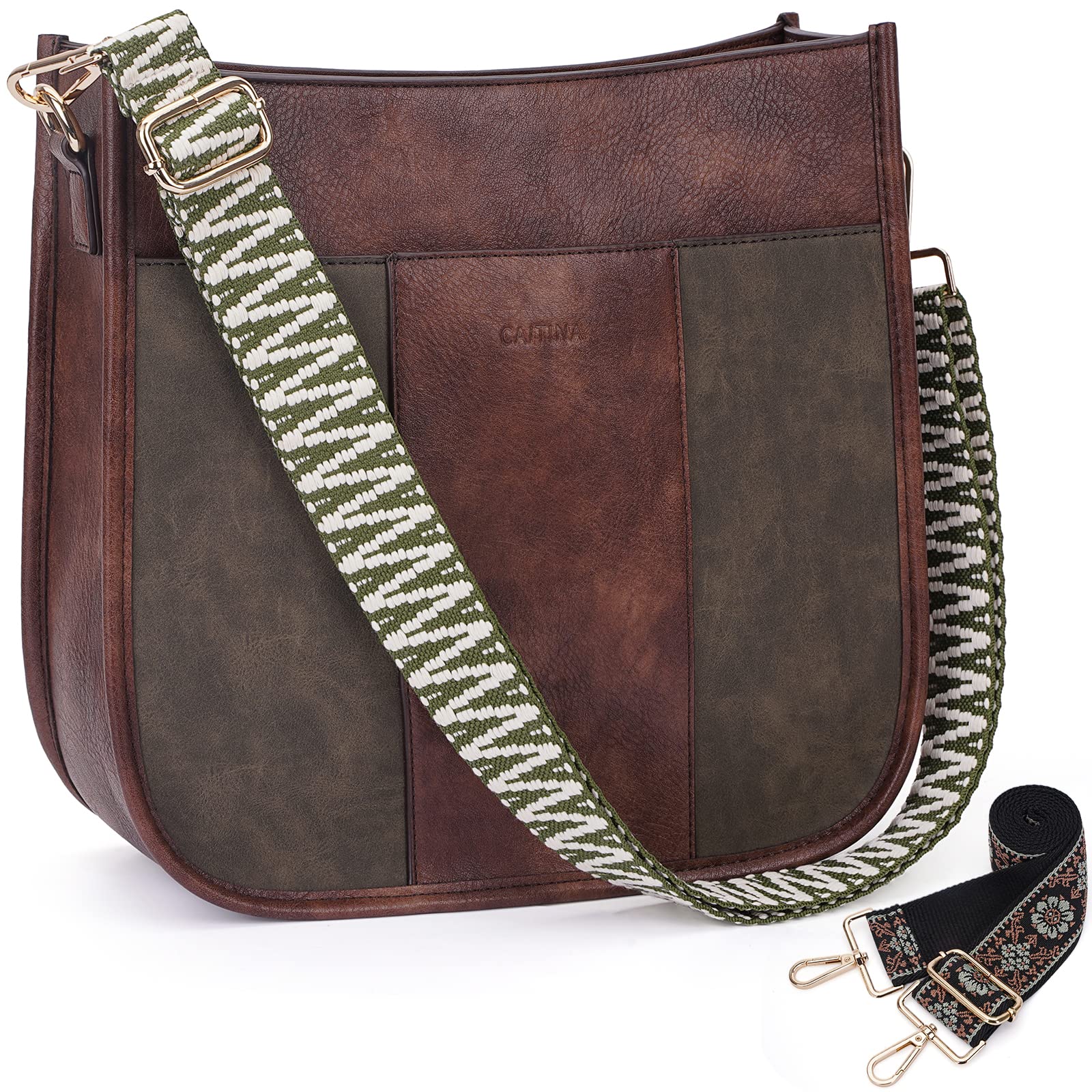 Vegan Leather Crossbody Bag for Women - Adjustable Strap Hobo Shoulder Purse, Stylish & Trendy Handbag for Everyday Use, Work, Travel & Shopping