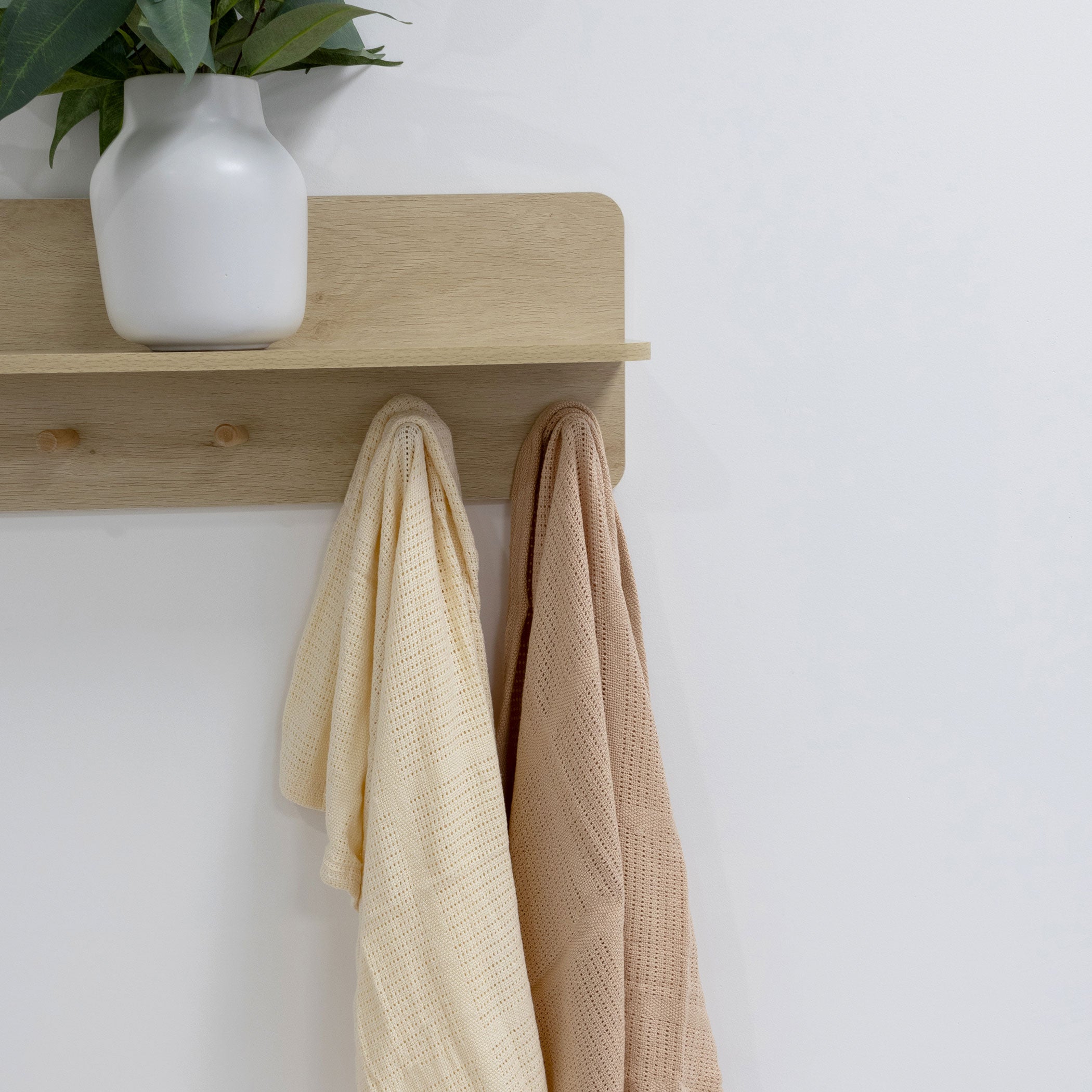 Nordic 2-Pack Thermal Cellular Blanket - Soft Vanilla & Latte Colors - Perfect for Baby Crib, Stroller, and Cozy Home Use