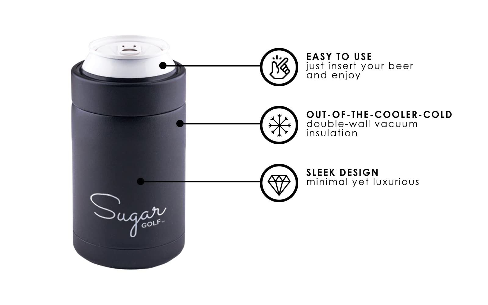Insulated Can Cooler for 12 oz Cans - Keep Drinks Cold for Hours - Perfect for Beach, Picnics, and Outdoor Parties