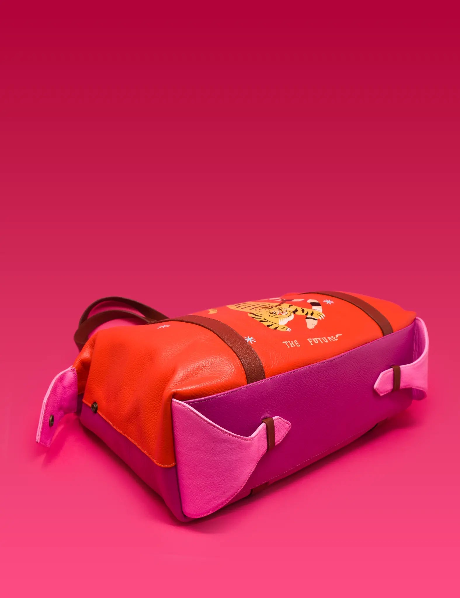 Ilan Duffle Bag - Fiesta Red Tiger Print Travel Gym Bag for Men & Women | Perfect for Workouts, Travel & Sports