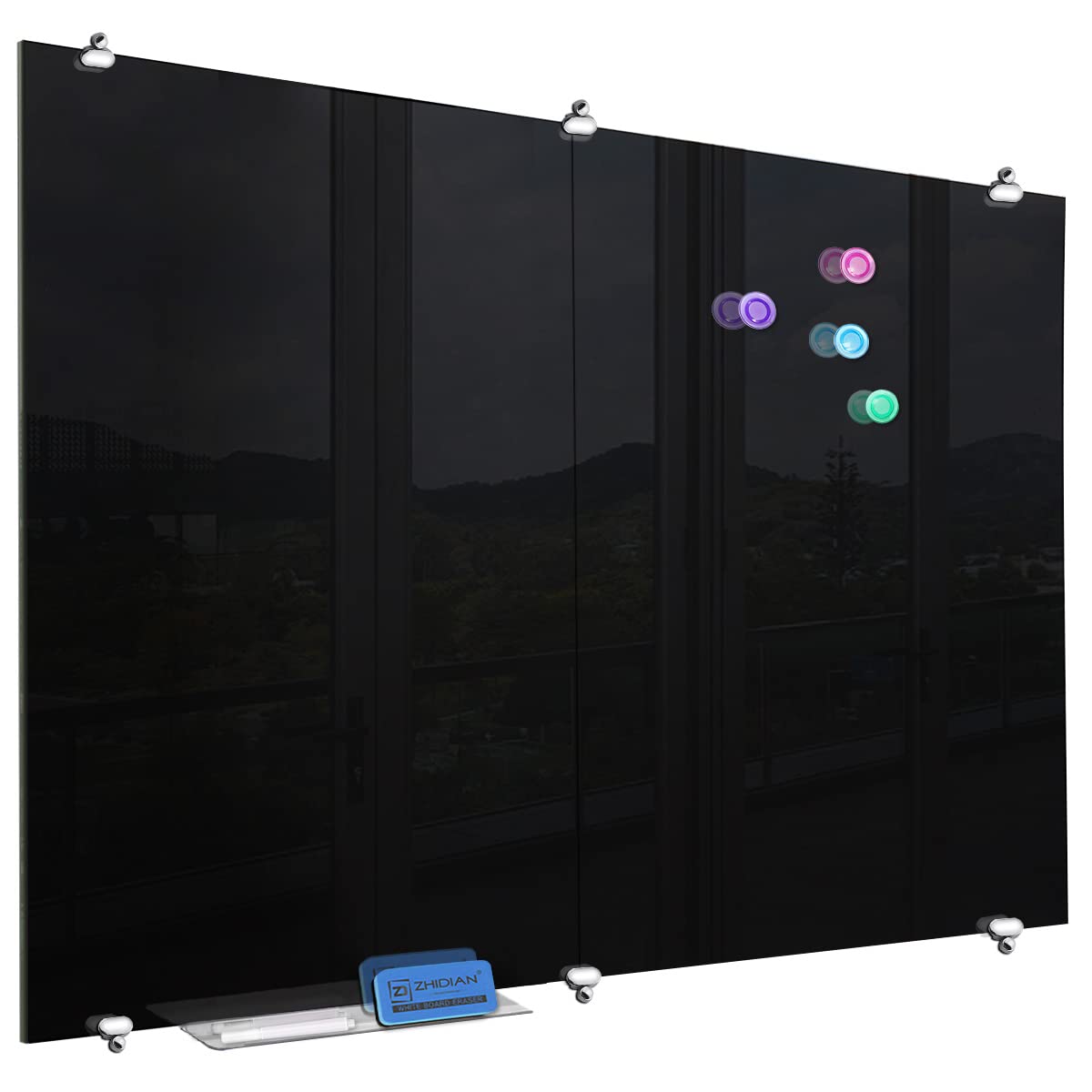 2-in-1 Magnetic Glass Dry Erase Board - 72