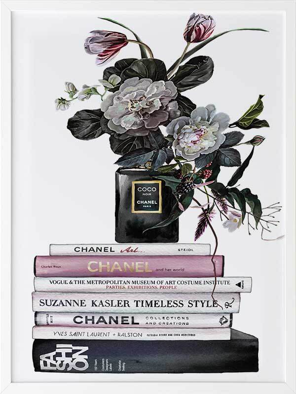Chanel Noir Framed Art Print - Elegant Home Decor for Living Room, Bedroom & Office | Luxury Wall Art for Fashion Lovers