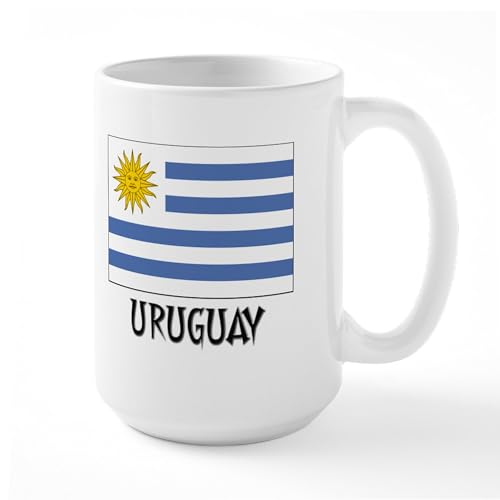 White - Uruguay Flag Large Mug
