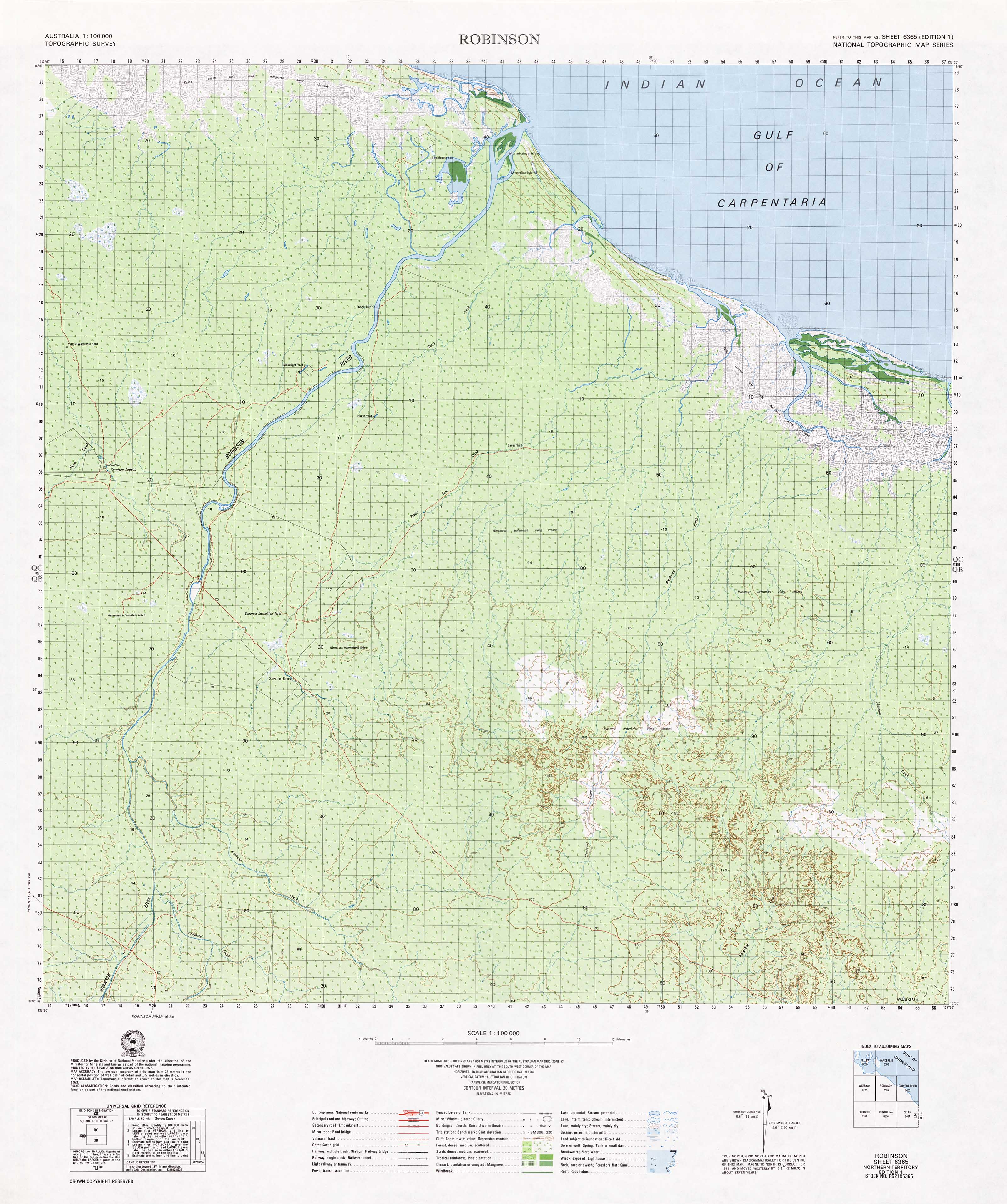 Robinson 1:100,000 Scale Topographic Map - Detailed Hiking, Camping & Outdoor Adventure Navigation for Backpackers & Explorers