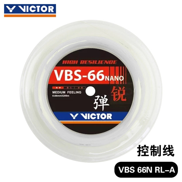 Victor VBS 66N Badminton String 200M Reel - High Performance Nylon String for Badminton Rackets - Perfect for Professional Players and Training Sessions