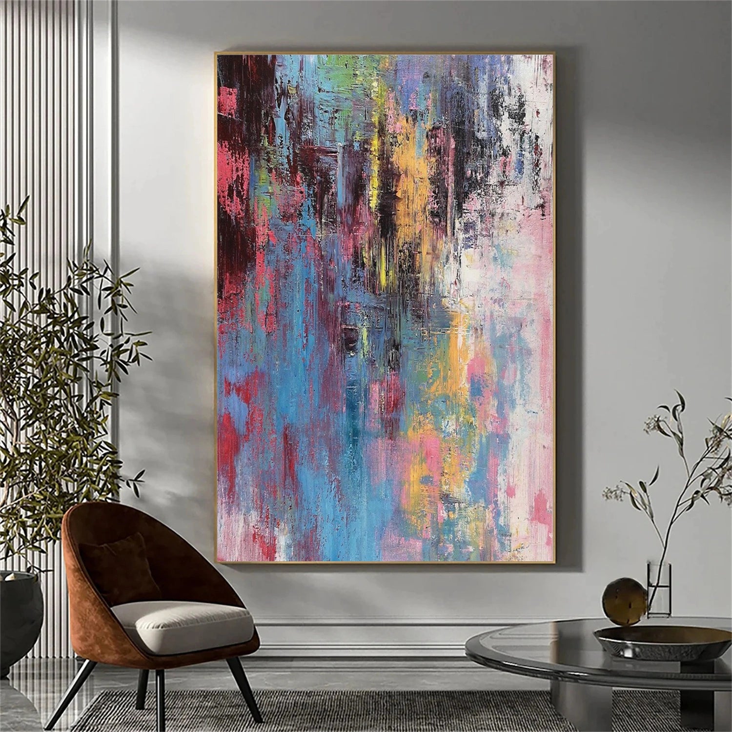 Vibrant Abstract Wall Art Painting #AB 472 - Modern Home Decor for Living Room, Bedroom & Office