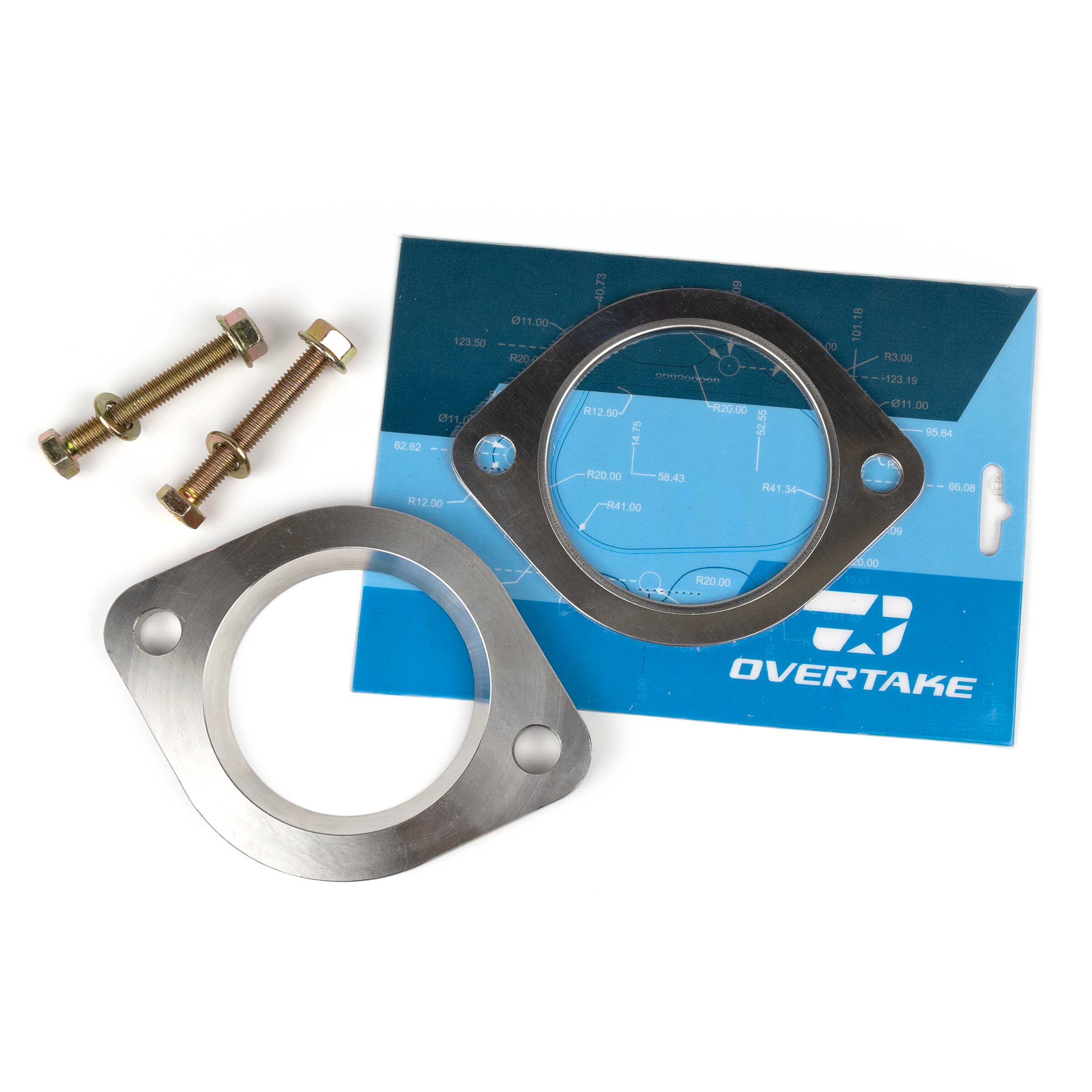 Overtake 3-Inch Downpipe to Catback Exhaust Adapter - High Performance Stainless Steel for Turbocharged Cars - Perfect for Racing & Street Use