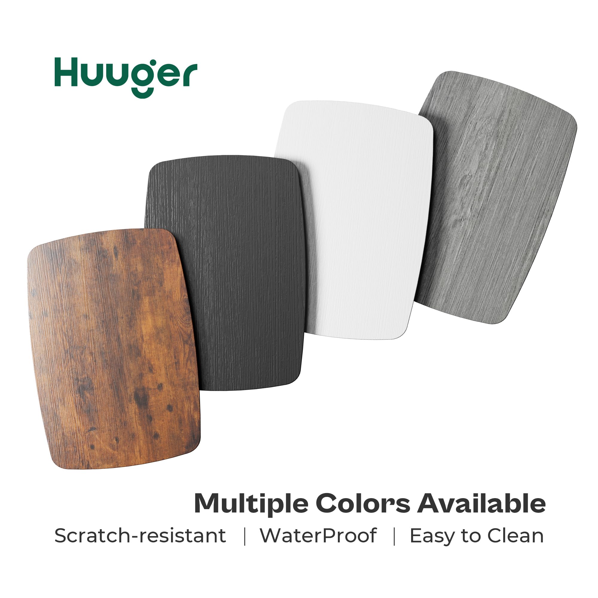 Huuger Reversible L-Shaped Computer Desk with Drawers & LED Lights - Gaming Desk with Power Outlets & Storage Shelves - Ergonomic Home Office Desk for Work & Study (Black) - Perfect for Small Spaces & Multi-Monitor Setups