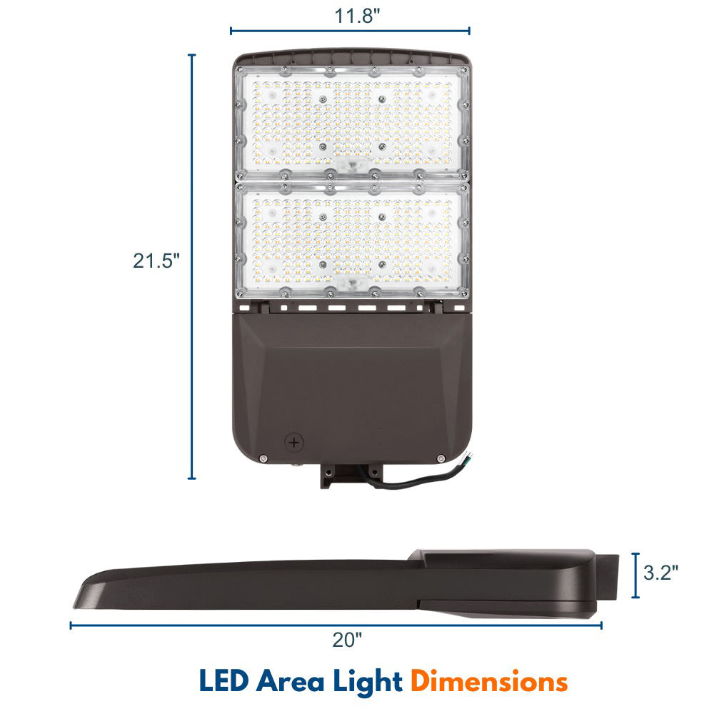 Vela III LED Parking Lot Light 310W/280W/260W/240W Selectable - 3 CCT Options - 277-480V - Up to 46,600 Lumens - Type III Distribution - 1000W MH Equivalent - Ideal for Commercial Parking Lots, Warehouses & Outdoor Area Lighting