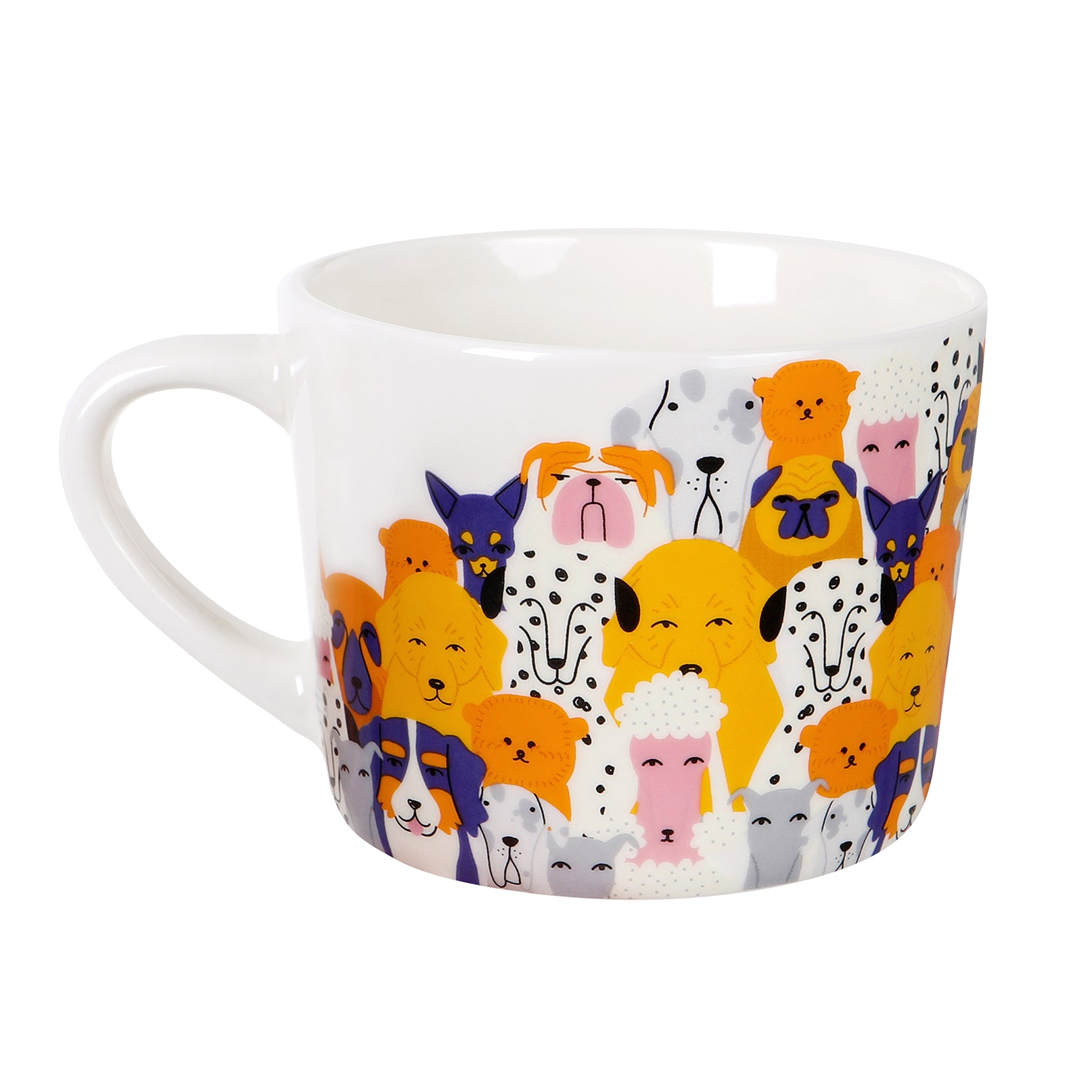 Funny 'Dog Pack' Printed Ceramic Coffee Mug 400ml - Perfect for Tea, Coffee & Gifts for Dog Lovers