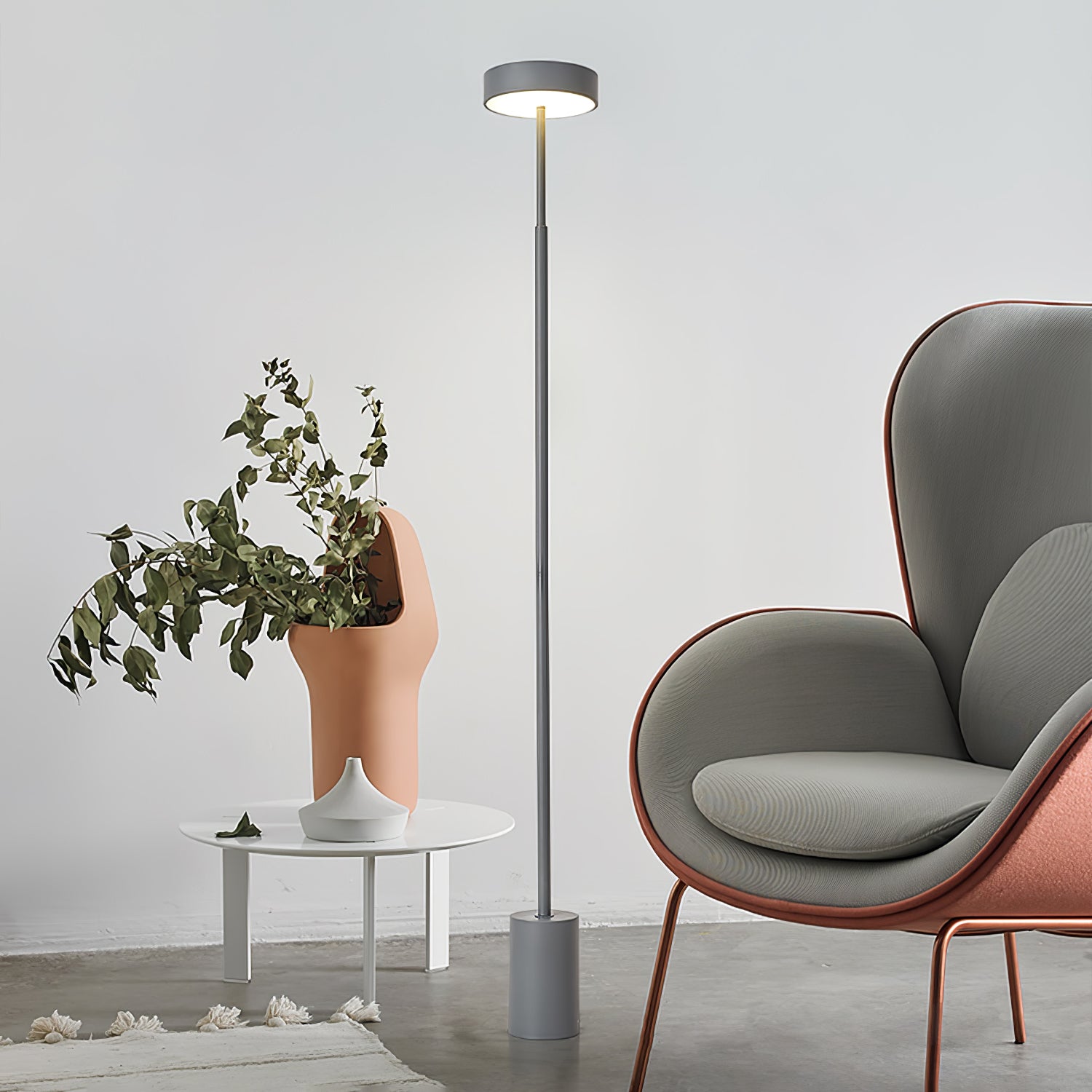 Naya Adjustable Rotating Floor Lamp with 3 Brightness Levels - Modern Standing Light for Living Room, Bedroom, or Office