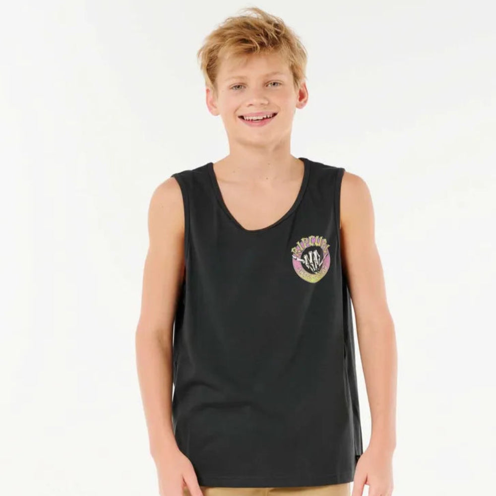 Rip Curl Boys Shred Til Tank Top - Breathable Quick-Dry Performance Shirt for Surfing, Skateboarding & Outdoor Activities