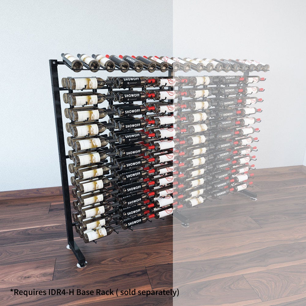 117 Bottle 4 Foot Half Island Display Extension - Premium Wine Rack for Liquor Stores, Bars & Home Cellar Organization