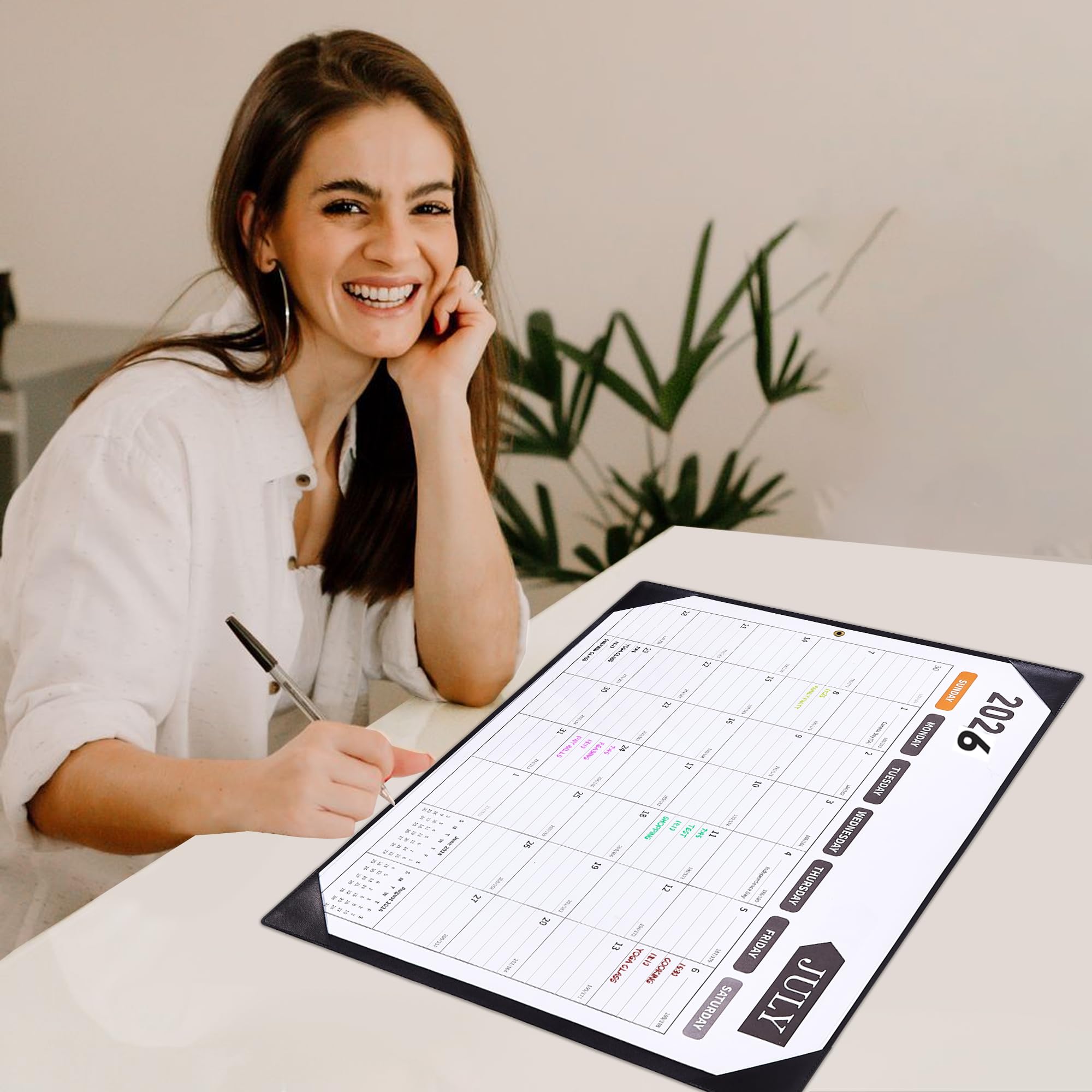 2025-2026 18-Month Large Desk Calendar with Protective Pad - 22x17 Inches, January 2025 to June 2026 - Perfect for Home, Office, School & Classroom Organization | Desk Protector & Planning Tool