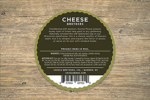 Premium Smoked Mozzarella Cheese - Handcrafted in Wisconsin | 8 Pack (6oz Each) | Perfect for Charcuterie Boards, Pizza Topping & Gourmet Cooking