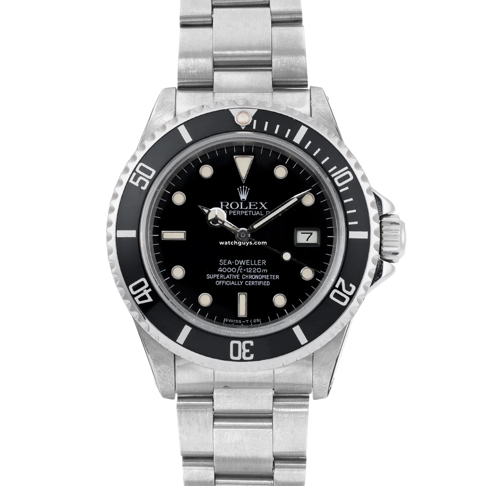 Original Rolex Sea-Dweller 16660 Black Stainless Steel Men's Watch - Luxury Dive Watch for Professional Scuba Diving & Deep Sea Exploration