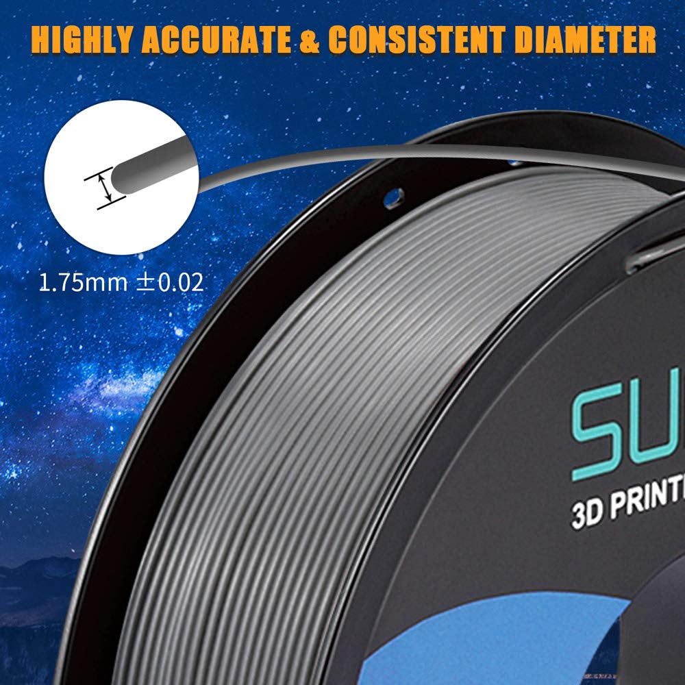 SUNLU PLA Filament 1.75mm 10KG (22LBS) for 3D Printing - High Precision +/- 0.02mm - Includes 10 Colors PLA Plus Bundle - Perfect for 3D Printers, 3D Pens & DIY Projects