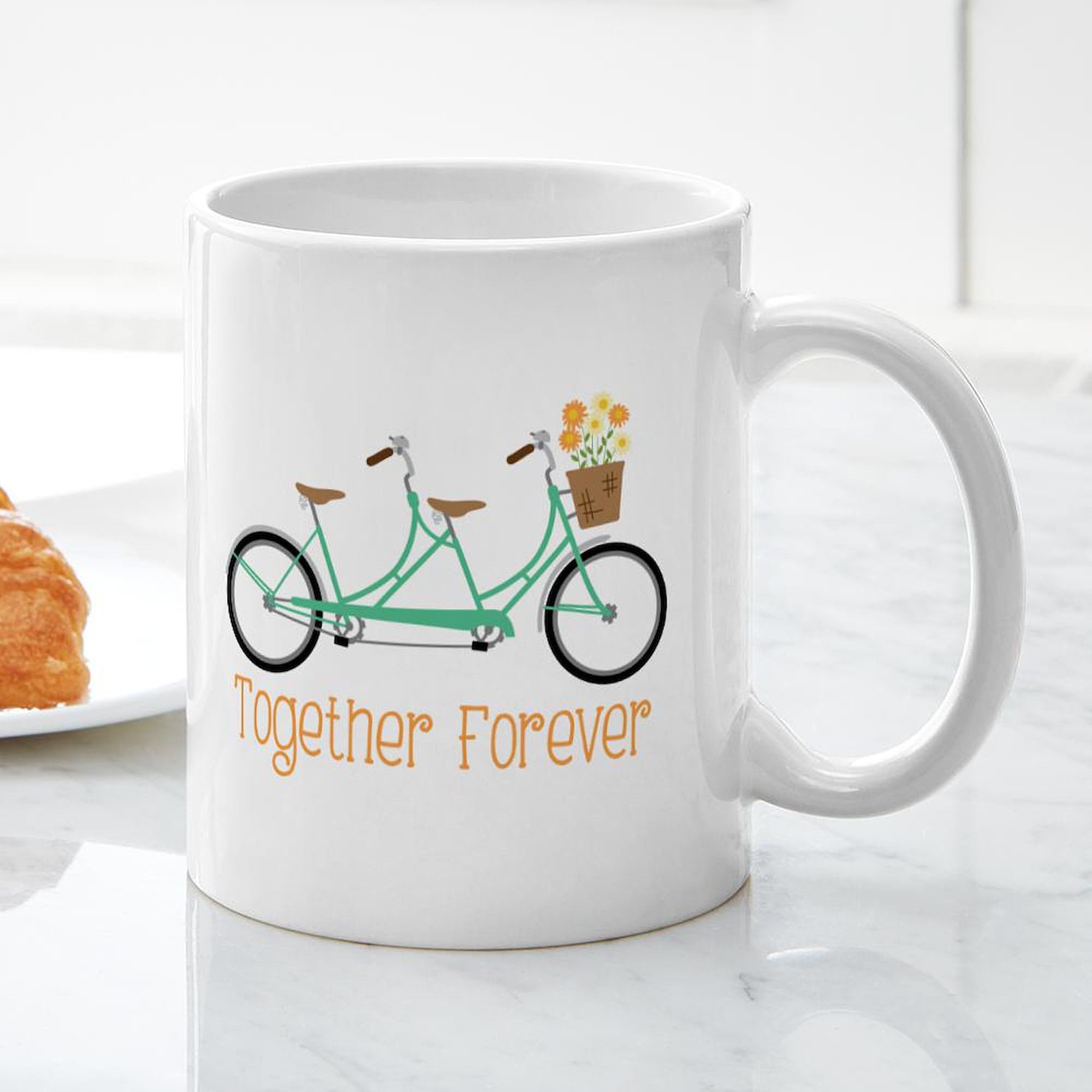 Together Forever Ceramic Coffee Mug 11 oz (325 ml) - Perfect for Couples, Anniversaries & Romantic Gifts - Ideal for Coffee, Tea & Hot Drinks at Home or Office