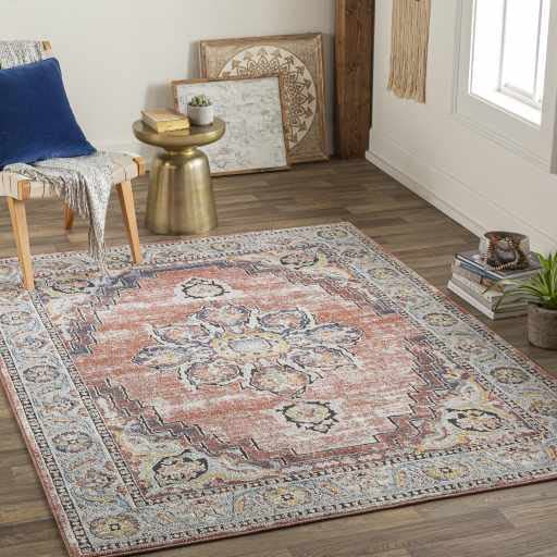 Premium Hauteloom Calilayan Traditional Area Rug - Rust, Blue, Black - 7'10