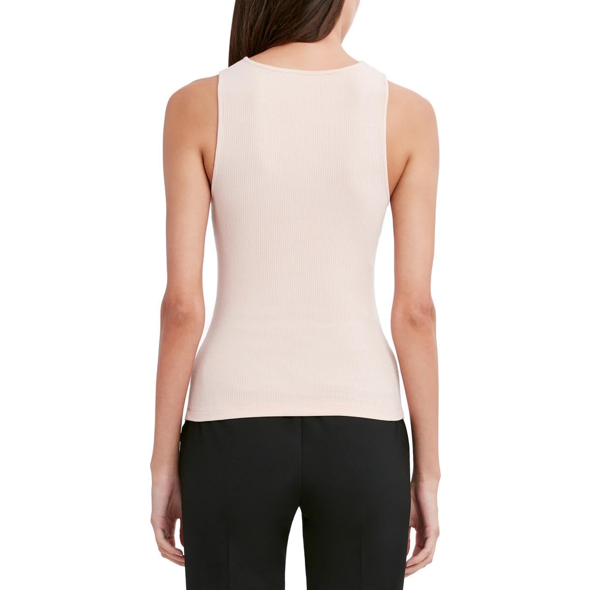 BCBGMAXAZRIA Women's Fitted Bodycon Twist Knot Tank Top - Sexy Stretchy Sleeveless Blouse for Night Out, Party & Casual Wear