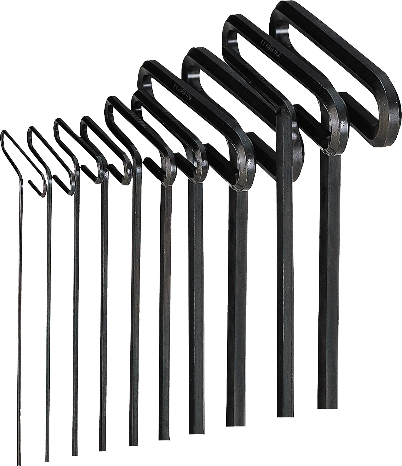 EKLIND 33610 Standard Grip Hex T-Handle Allen Wrench Set - 10-Piece SAE Inch Sizes 3/32