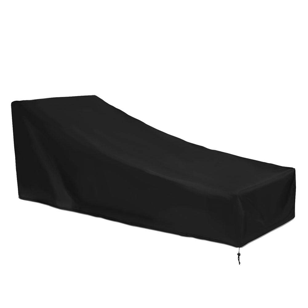 Alomejor Waterproof Outdoor Chaise Lounge Chair Cover - Anti-Rust Oxford Fabric Garden Furniture Protector with Storage Bag - Perfect for Patio, Poolside, and Backyard Use