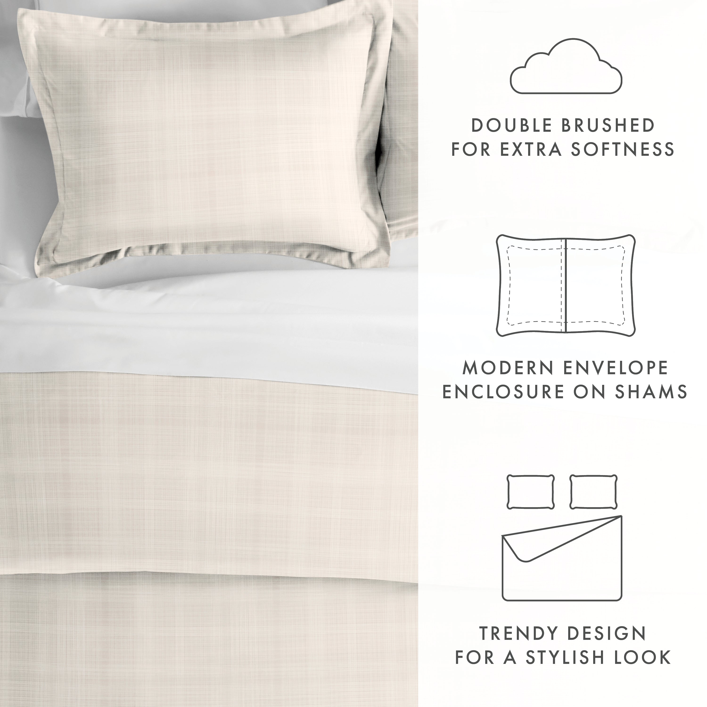 Premium 3-Piece Duvet Cover Set - Soft Bedding Set with Pillow Shams - Perfect for Master Bedroom, Guest Room & Dorm Decor
