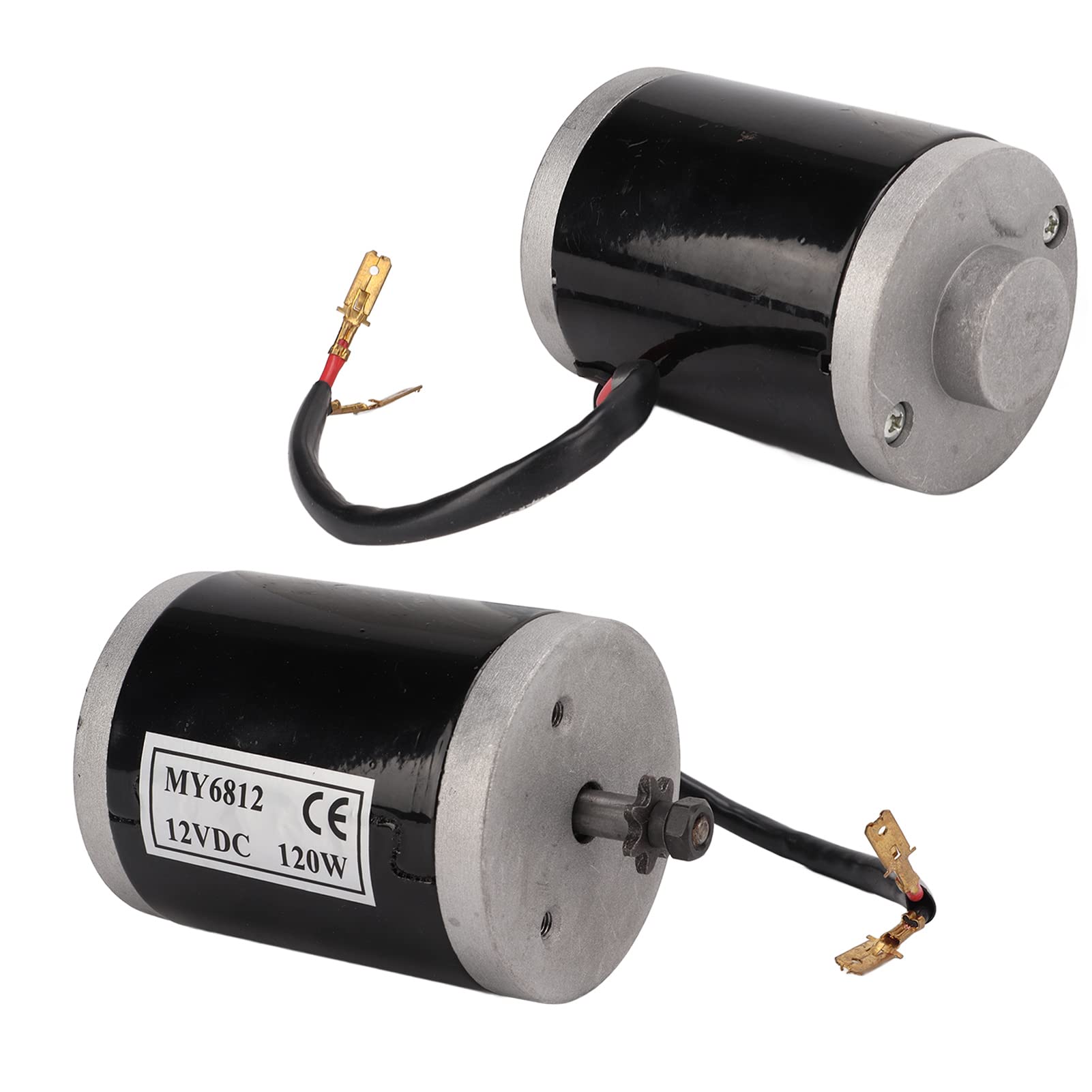 12V 120W Brush DC Motor with Metal Pulley - High Power Aluminum Electric Motor for Scooters, Bikes & Tricycles - Perfect for DIY Electric Vehicle Upgrades and Replacement Parts