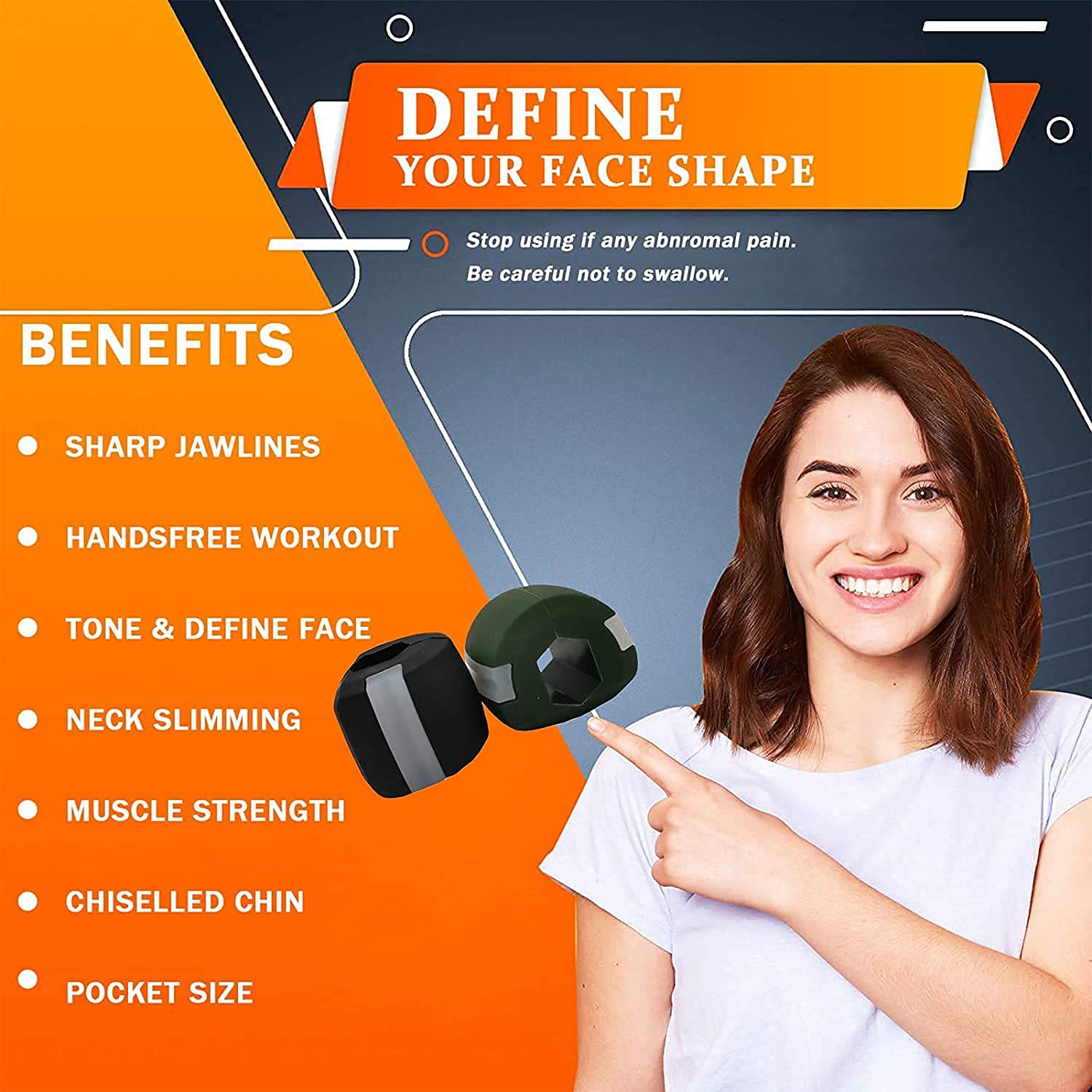Ritmo Beauty Jaw Exerciser for Women & Men - Slim & Tone Face, Natural Face Lift, Define Jawline for a Younger & Healthier Look | Perfect for Home Workouts, Fitness Routines & Anti-Aging Skincare