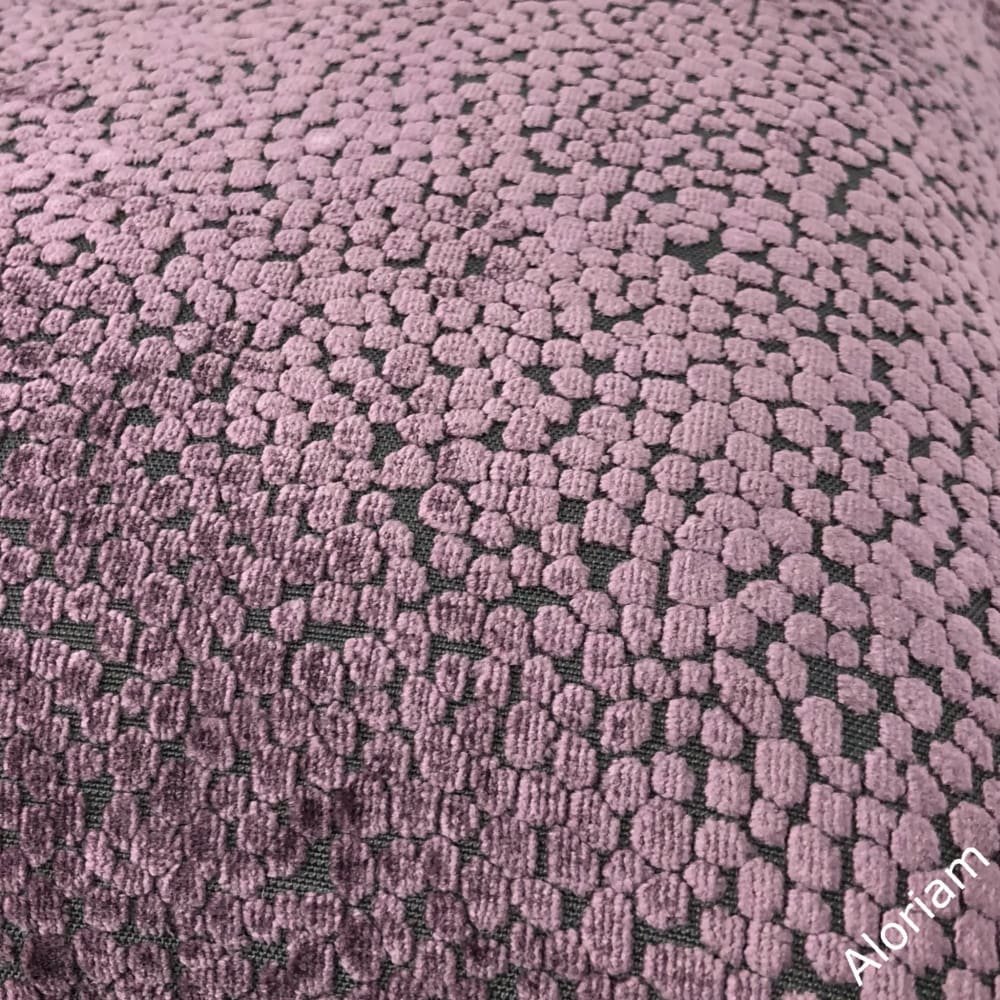 Ascott Plum Purple Cut Velvet Dots Pillow Cover - Luxury Decorative Throw Pillow Case for Sofa, Bed, Couch - Home Decor & Living Room Accessories
