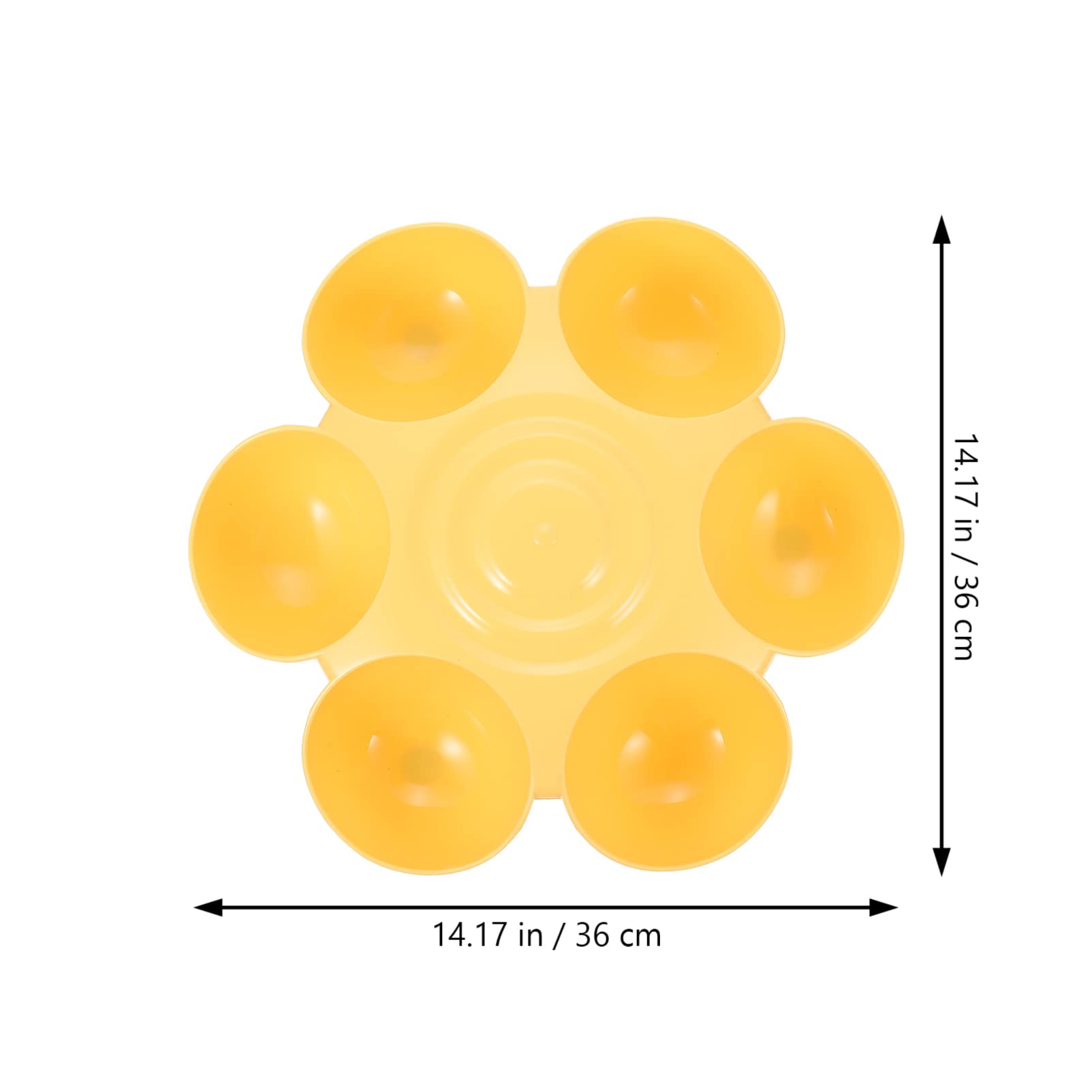 Slow Feeder Cat Bowl - Flower Petal Shaped Pet Food & Water Dish for Kittens, Puppies & Small Dogs - Anti-Gulping Design for Healthy Digestion - Perfect for Mealtime Fun & Portion Control (Yellow)