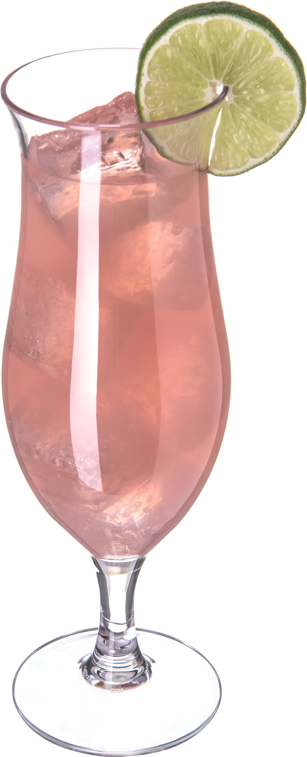 Carlisle Alibi 16 oz Clear Plastic Hurricane Glasses - Bulk Pack of 24 for Restaurants, Bars, Catering & Home Use - Durable Drinkware for Cocktails, Smoothies & Iced Beverages