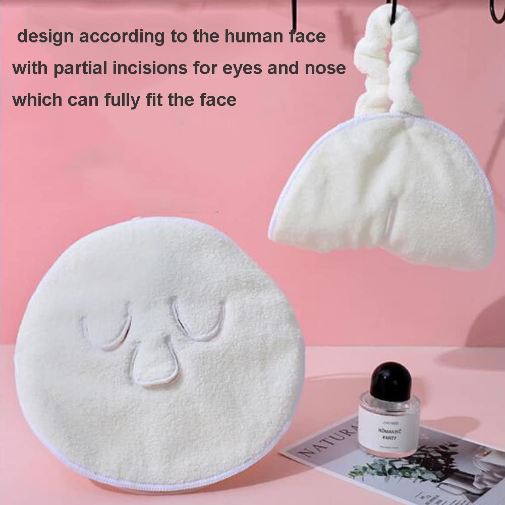 Angzhili 2 Pack Reusable Hot & Cold Compress Face Mask - Soft Coral Fleece Facial Steamer Towel for Moisturizing Skin Care | Perfect for Home Spa, Beauty Salon & Relaxation Therapy