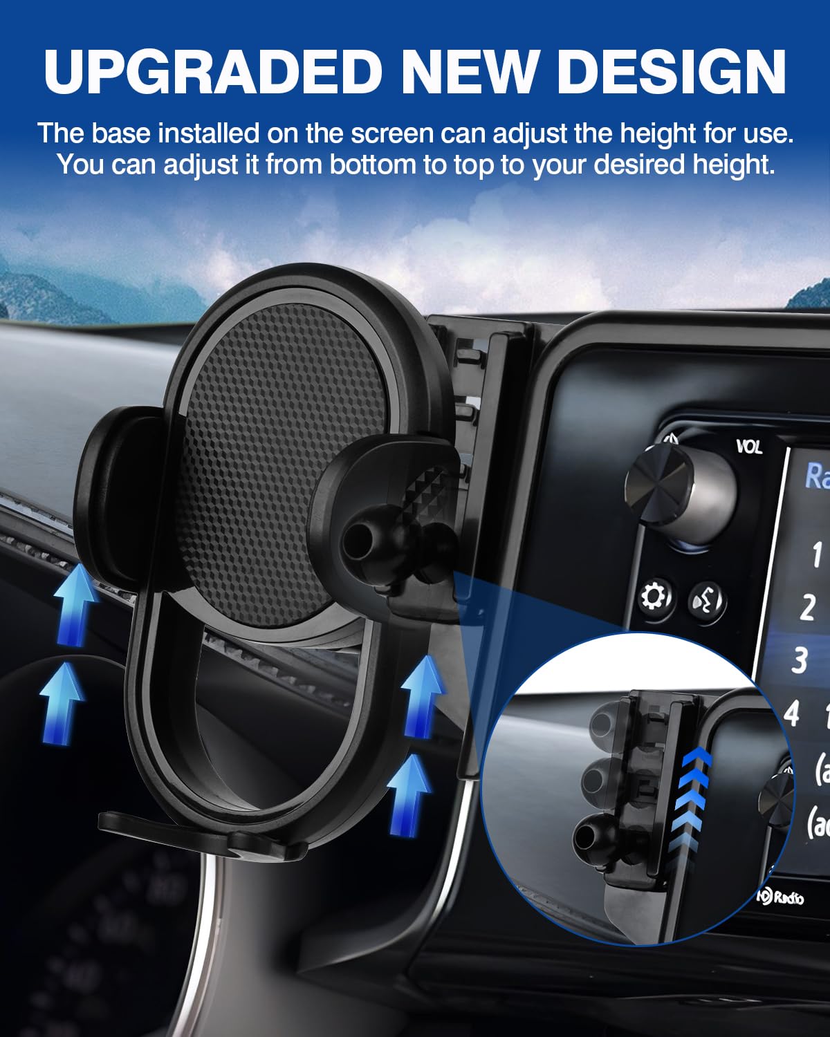 360° Rotating Car Phone Mount Holder for Toyota Venza 2021-2024 | 12.3