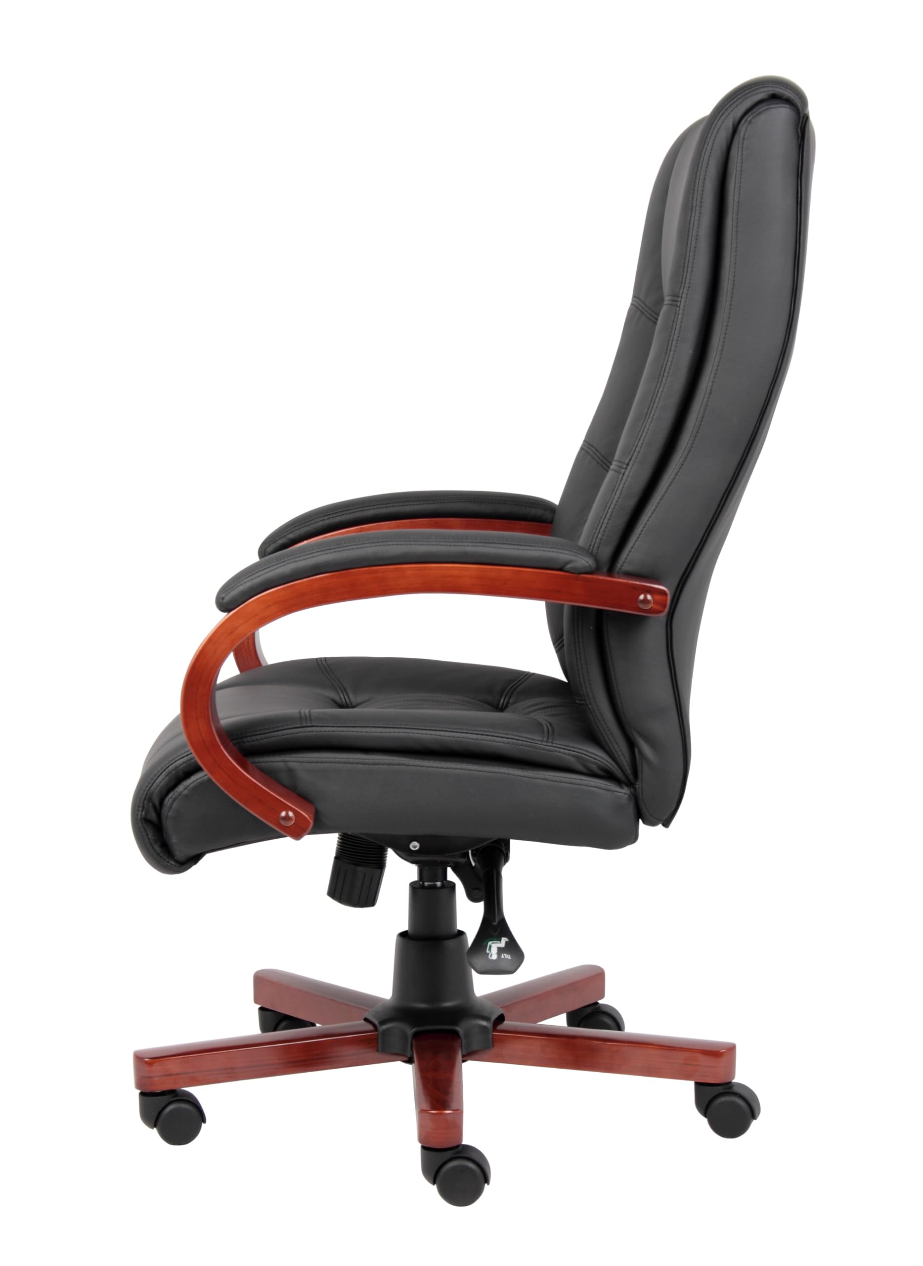 Premium High Back Executive Office Chair - Ergonomic Wood Finish Swivel Chair for Home & Business - Perfect for Conference Rooms, Desks & Executive Offices