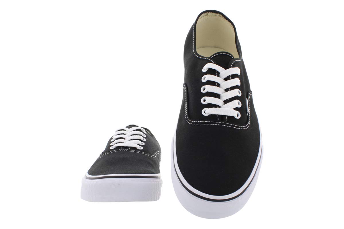 Vans Authentic Unisex Sneakers for Men & Women - Classic Black & White Canvas Shoes for Casual Wear, Skateboarding & Everyday Comfort