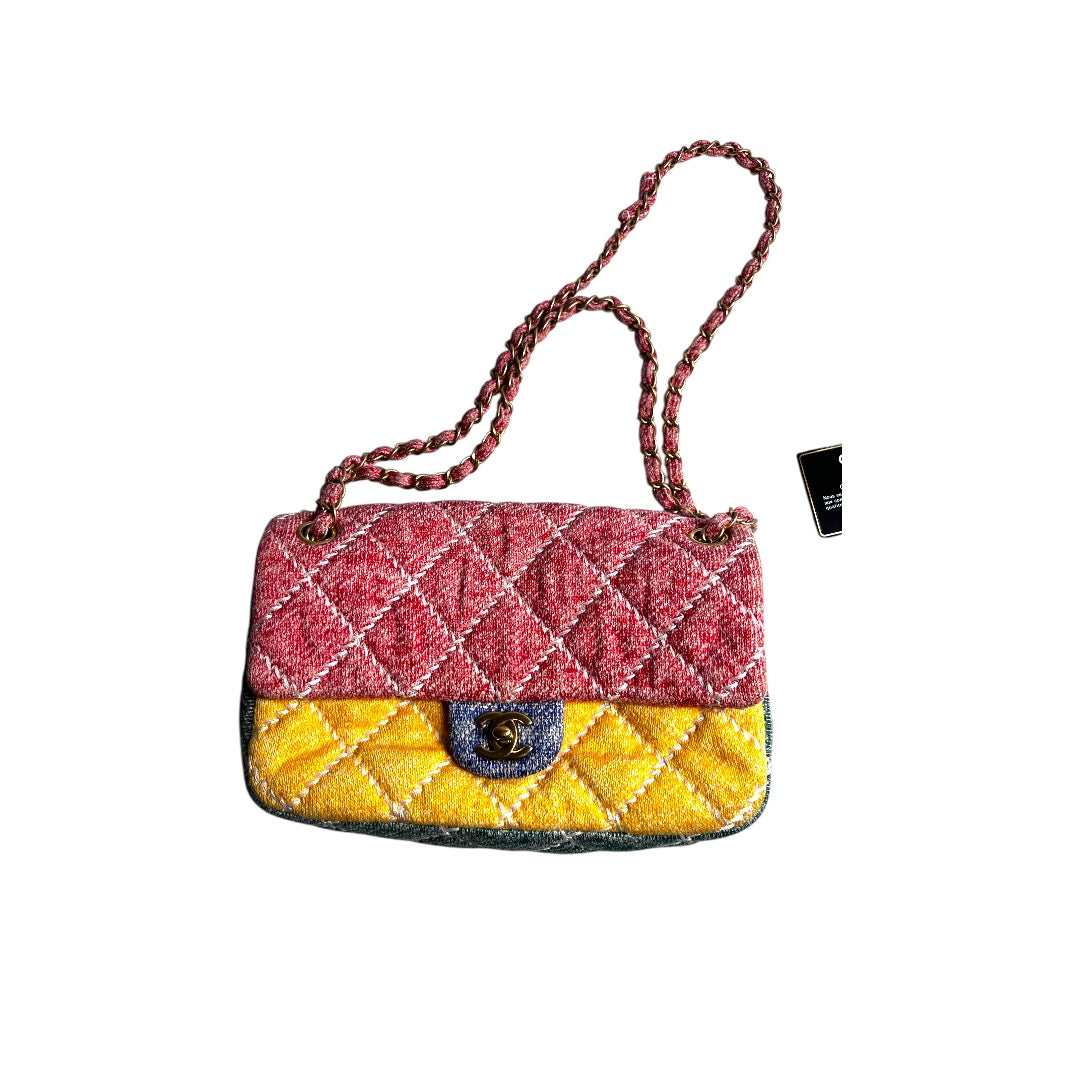 Chanel Timeless Multi-Color Flap Bag - Elegant Cloth Handbag for Women | Perfect for Parties, Weddings & Special Occasions