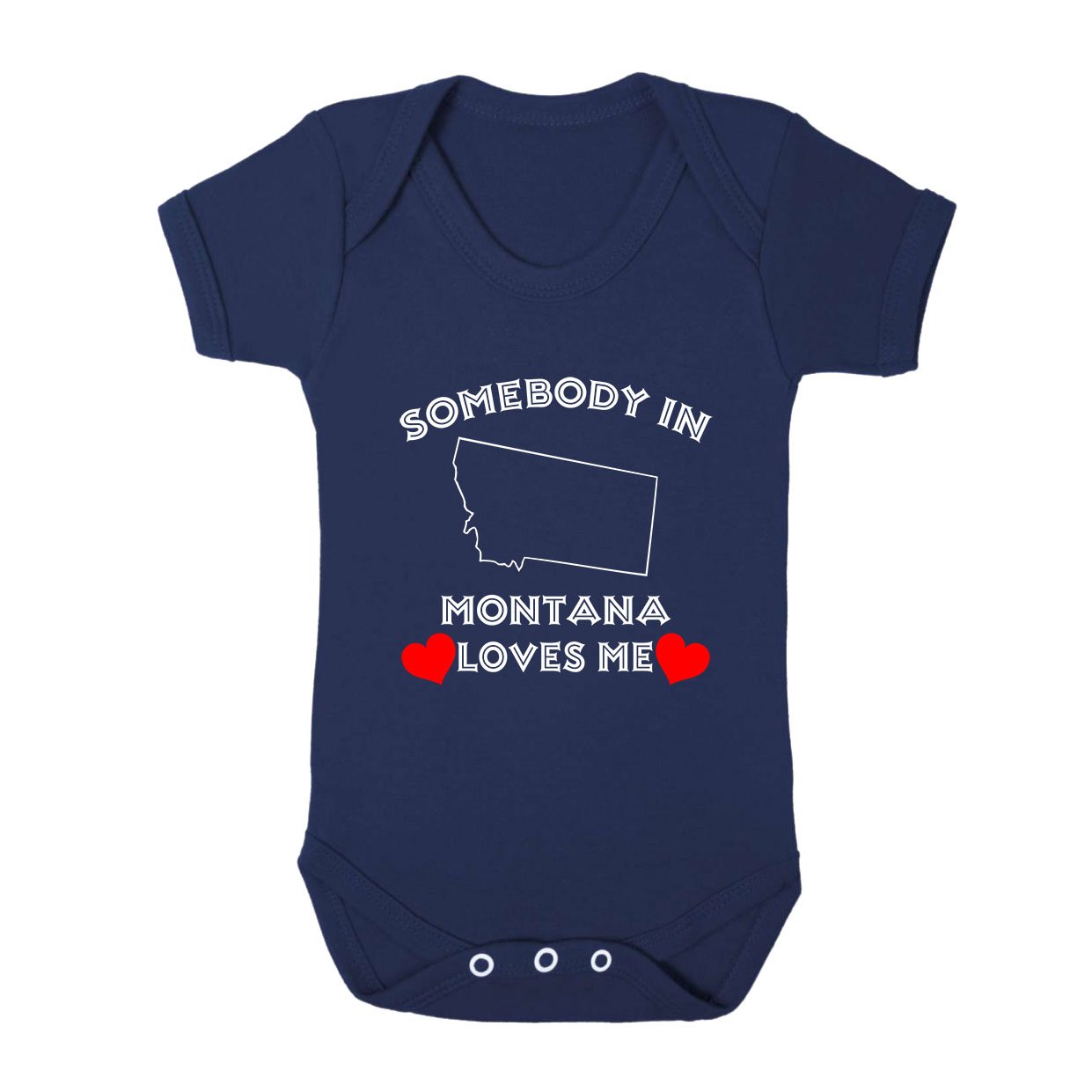 Funny Baby Bodysuit - 'Somebody in Montana Loves Me' Cute Cotton Onesie for Boys & Girls | Perfect for Family Photos, Gifts & Everyday Wear