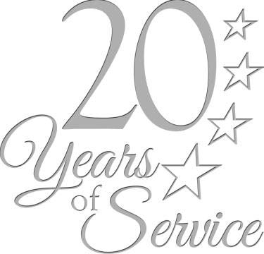 20 Years Of Service Tumbler Gift - 20oz Royal Blue Personalized Stainless Steel Tumbler with Clear Lid | Vacuum Insulated for Hot & Cold Drinks | Custom Engraved | Perfect for Office Retirement Gifts & Anniversary Celebrations